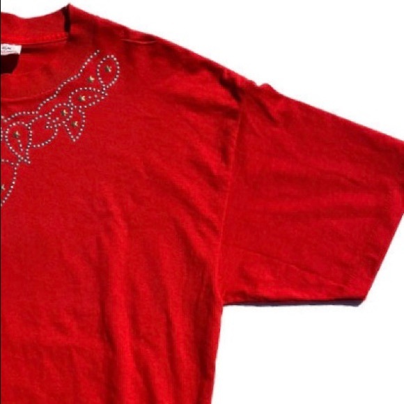 Vintage Red Nashville Dazzled Cowgirl Tee - Picture 4 of 6